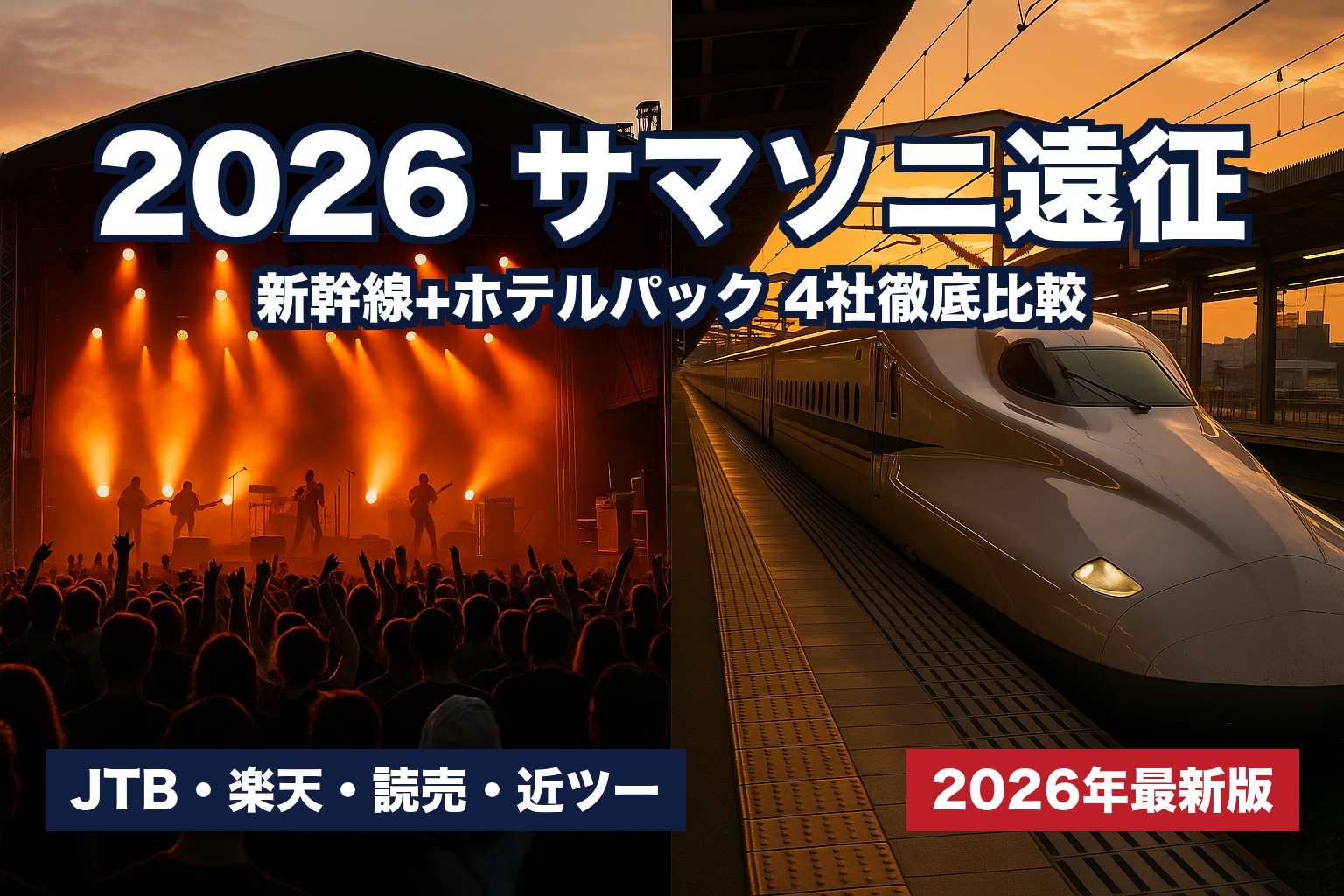 【2026年】サマソニ遠征パック徹底比較｜東京・大阪の新幹線＋ホテルセット予約を旅行会社4社で攻略