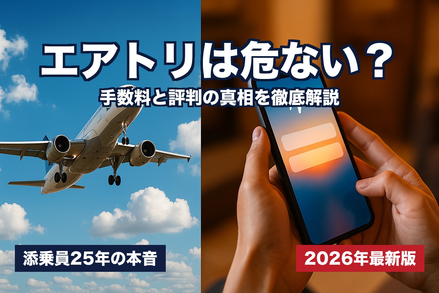 エアトリは危ない？やばいと言われる6つの理由と手数料の実態を添乗員25年が本音解説【2026年最新】