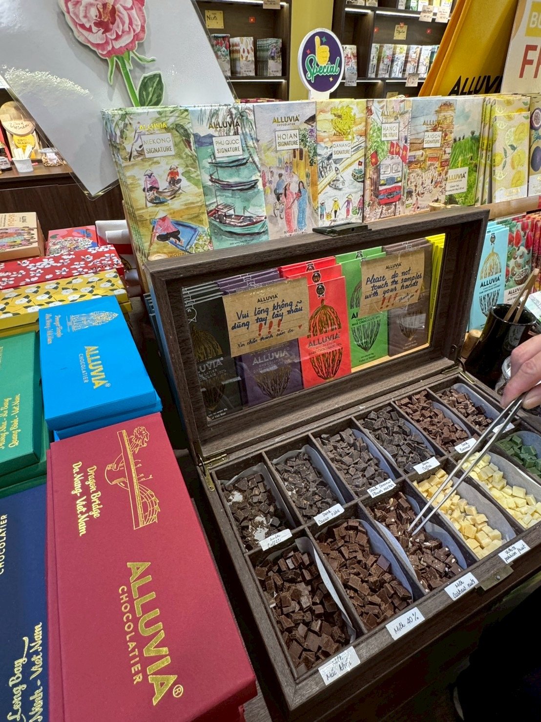 ALLUVIAチョコレートの売場(2026年7月・ホーチミン)