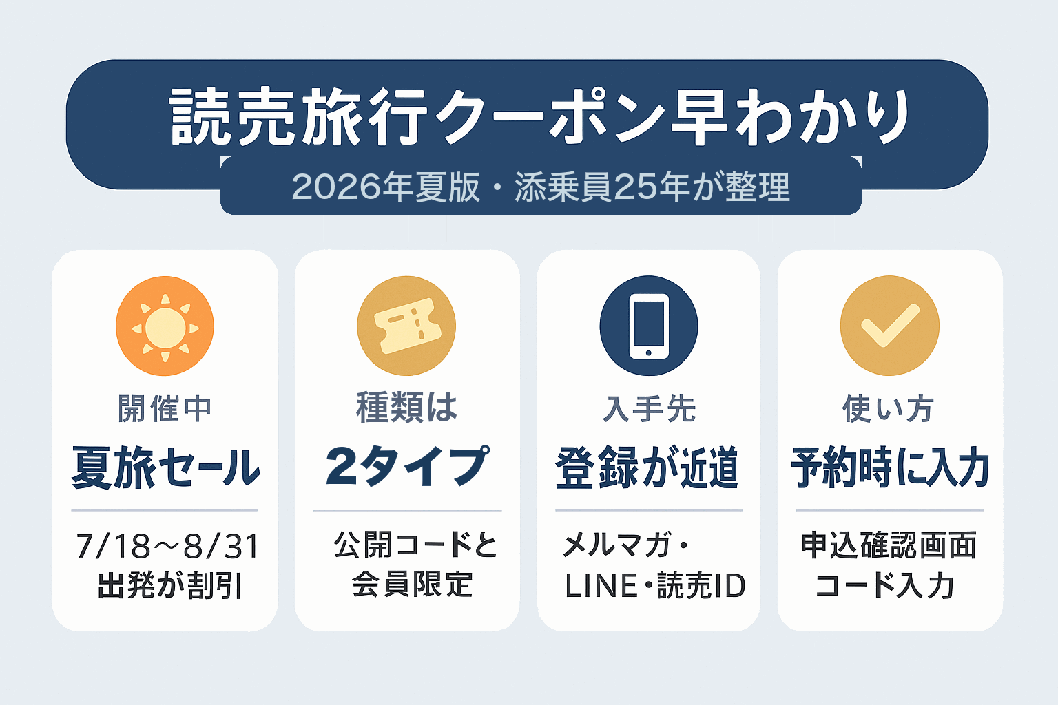 2026年8月最新】読売旅行クーポン＆ツアー完全ガイド｜観戦パック
